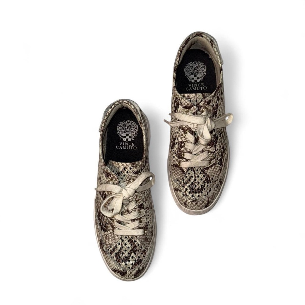 Vince Camuto Karshey Lace-up Platform Sneakers in Oatmeal Multi
Snake Leather 8